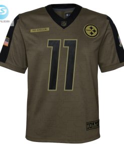 Youth Pittsburgh Steelers Chase Claypool Nike Olive 2021 Salute To Service Game Jersey stylepulseusa 1 1