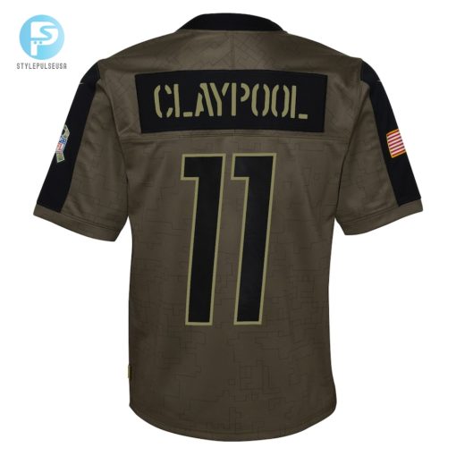 Youth Pittsburgh Steelers Chase Claypool Nike Olive 2021 Salute To Service Game Jersey stylepulseusa 1 2