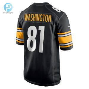 Mens Pittsburgh Steelers Scotty Washington Nike Black Game Jersey stylepulseusa 1 2