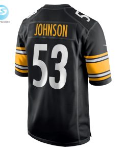 Mens Pittsburgh Steelers Kyron Johnson Nike Black Game Jersey stylepulseusa 1 2