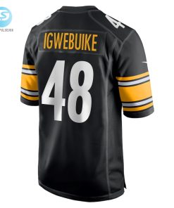 Mens Pittsburgh Steelers Godwin Igwebuike Nike Black Game Jersey stylepulseusa 1 2