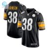 Mens Pittsburgh Steelers Caleb Johnson Nike Black Game Jersey stylepulseusa 1