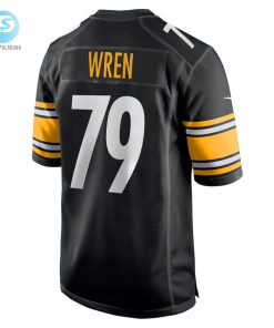 Mens Pittsburgh Steelers Renell Wren Nike Black Game Jersey stylepulseusa 1 2