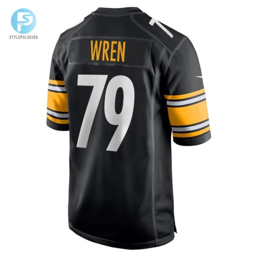 Mens Pittsburgh Steelers Renell Wren Nike Black Game Jersey stylepulseusa 1 2