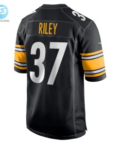 Mens Pittsburgh Steelers Elijah Riley Nike Black Game Player Jersey stylepulseusa 1 2