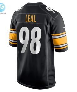 Mens Pittsburgh Steelers Demarvin Leal Nike Black Game Player Jersey stylepulseusa 1 2