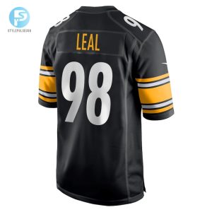 Mens Pittsburgh Steelers Demarvin Leal Nike Black Game Player Jersey stylepulseusa 1 2