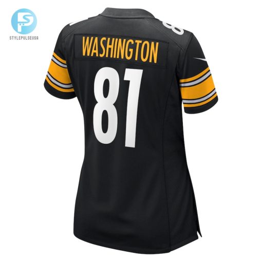 Womens Pittsburgh Steelers Scotty Washington Nike Black Game Jersey stylepulseusa 1 2