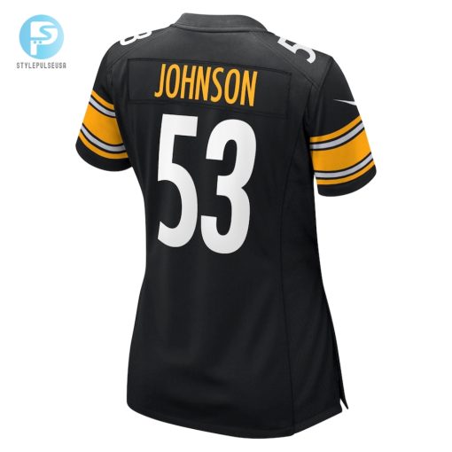 Womens Pittsburgh Steelers Kyron Johnson Nike Black Game Jersey stylepulseusa 1 2