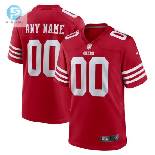 Mens San Francisco 49Ers Nike Scarlet Custom Jersey stylepulseusa 1