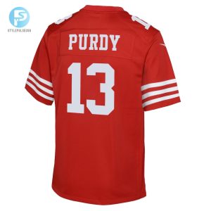 Youth San Francisco 49Ers Brock Purdy Nike Scarlet Game Jersey stylepulseusa 1 2