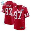 Mens San Francisco 49Ers Nick Bosa Nike Scarlet Super Bowl Lviii Game Jersey stylepulseusa 1