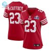 Womens San Francisco 49Ers Christian Mccaffrey Nike Scarlet Super Bowl Lviii Game Jersey stylepulseusa 1