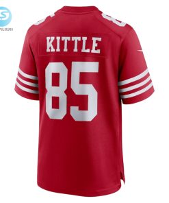 Mens San Francisco 49Ers George Kittle Nike Scarlet Super Bowl Lviii Game Jersey stylepulseusa 1 2