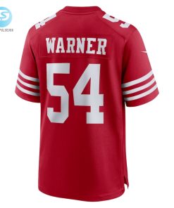 Mens San Francisco 49Ers Fred Warner Nike Scarlet Super Bowl Lviii Game Jersey stylepulseusa 1 2