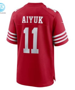 Mens San Francisco 49Ers Brandon Aiyuk Nike Scarlet Super Bowl Lviii Game Jersey stylepulseusa 1 2