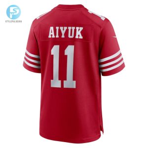 Mens San Francisco 49Ers Brandon Aiyuk Nike Scarlet Super Bowl Lviii Game Jersey stylepulseusa 1 2