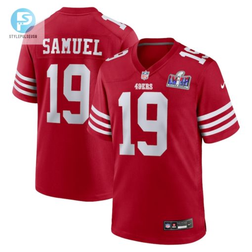 Mens San Francisco 49Ers Deebo Samuel Nike Scarlet Super Bowl Lviii Game Jersey stylepulseusa 1