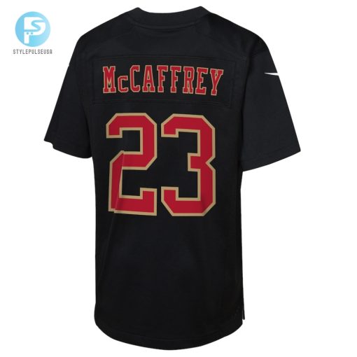 Youth San Francisco 49Ers Christian Mccaffrey Nike Black Super Bowl Lviii Patch Carbon Fashion Game Jersey stylepulseusa 1 2