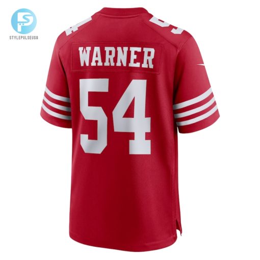 Mens San Francisco 49Ers Fred Warner Nike Scarlet Player Game Jersey stylepulseusa 1 2