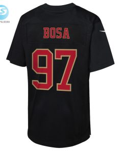Youth San Francisco 49Ers Nick Bosa Nike Black Super Bowl Lviii Patch Carbon Fashion Game Jersey stylepulseusa 1 2