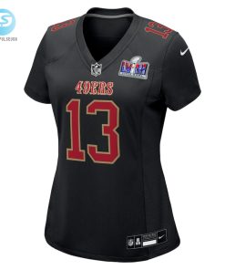 Womens San Francisco 49Ers Brock Purdy Nike Black Super Bowl Lviii Carbon Fashion Game Player Jersey stylepulseusa 1 1