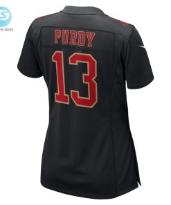 Womens San Francisco 49Ers Brock Purdy Nike Black Super Bowl Lviii Carbon Fashion Game Player Jersey stylepulseusa 1 2