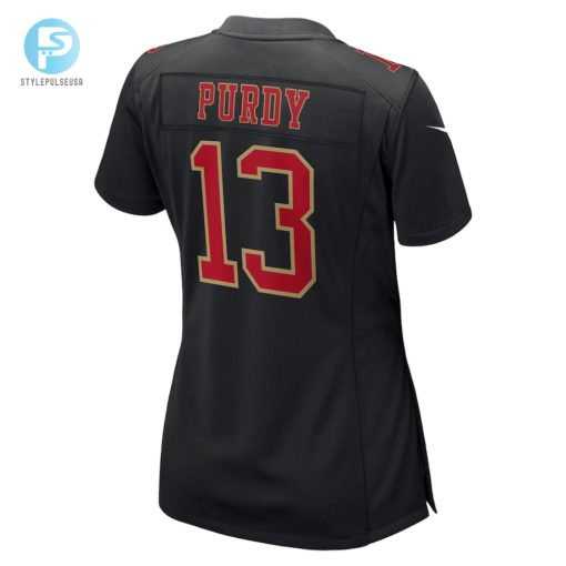 Womens San Francisco 49Ers Brock Purdy Nike Black Super Bowl Lviii Carbon Fashion Game Player Jersey stylepulseusa 1 2