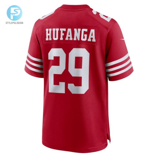 Mens San Francisco 49Ers Talanoa Hufanga Nike Scarlet Game Player Jersey stylepulseusa 1 2