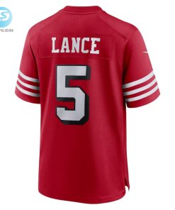 Mens San Francisco 49Ers Trey Lance Nike Scarlet Alternate Game Jersey stylepulseusa 1 2
