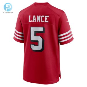 Mens San Francisco 49Ers Trey Lance Nike Scarlet Alternate Game Jersey stylepulseusa 1 2