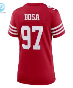 Womens San Francisco 49Ers Nick Bosa Nike Scarlet Super Bowl Lviii Game Jersey stylepulseusa 1 2