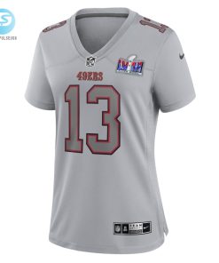 Womens San Francisco 49Ers Brock Purdy Nike Gray Super Bowl Lviii Atmosphere Fashion Game Jersey stylepulseusa 1 1