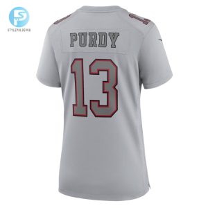 Womens San Francisco 49Ers Brock Purdy Nike Gray Super Bowl Lviii Atmosphere Fashion Game Jersey stylepulseusa 1 2