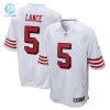 Mens San Francisco 49Ers Trey Lance Nike White Alternate Game Jersey stylepulseusa 1