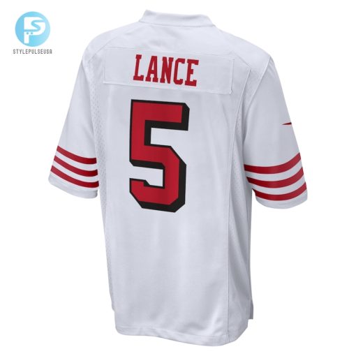 Mens San Francisco 49Ers Trey Lance Nike White Alternate Game Jersey stylepulseusa 1 2