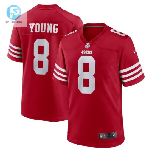 Mens San Francisco 49Ers Steve Young Nike Scarlet Retired Player Game Jersey stylepulseusa 1