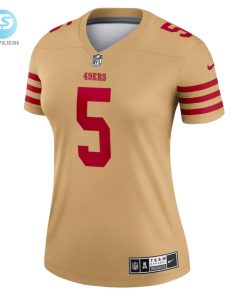 Womens San Francisco 49Ers Trey Lance Nike Gold Team Inverted Legend Jersey stylepulseusa 1 1