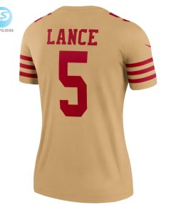 Womens San Francisco 49Ers Trey Lance Nike Gold Team Inverted Legend Jersey stylepulseusa 1 2