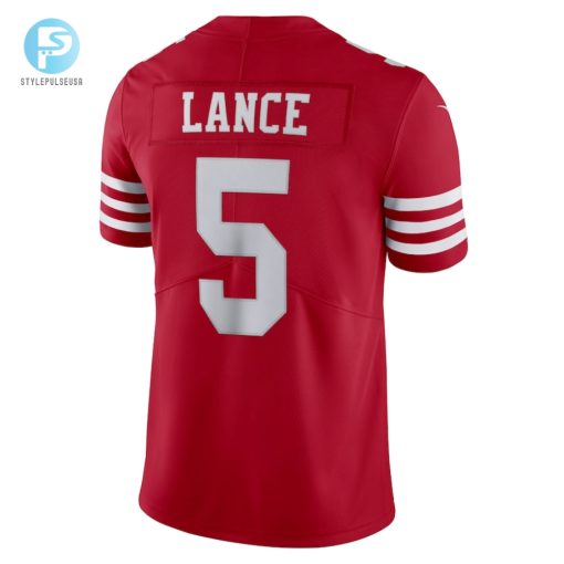 Mens San Francisco 49Ers Trey Lance Nike Scarlet Vapor Limited Jersey stylepulseusa 1 2