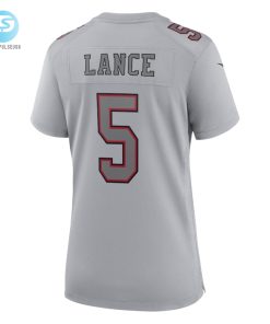 Womens San Francisco 49Ers Trey Lance Nike Gray Atmosphere Fashion Game Jersey stylepulseusa 1 2