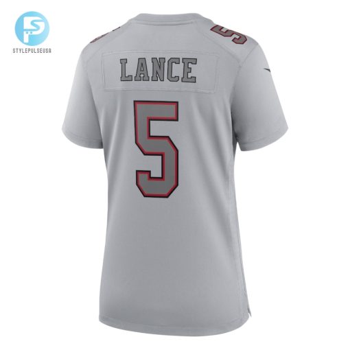 Womens San Francisco 49Ers Trey Lance Nike Gray Atmosphere Fashion Game Jersey stylepulseusa 1 2