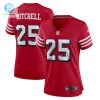 Womens San Francisco 49Ers Elijah Mitchell Nike Scarlet Alternate Team Game Jersey stylepulseusa 1
