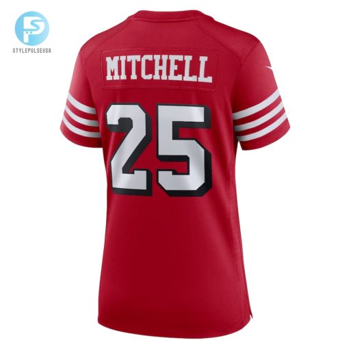Womens San Francisco 49Ers Elijah Mitchell Nike Scarlet Alternate Team Game Jersey stylepulseusa 1 2