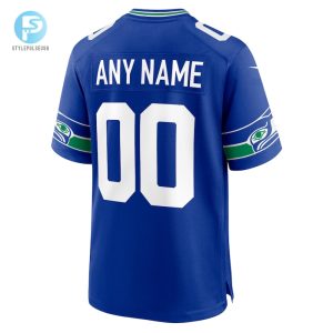 Mens Seattle Seahawks Nike Royal Throwback Custom Jersey stylepulseusa 1 2