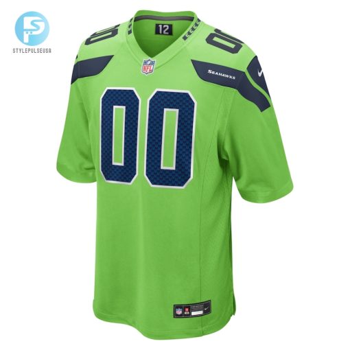 Mens Seattle Seahawks Nike Neon Green Alternate Custom Game Jersey stylepulseusa 1 1