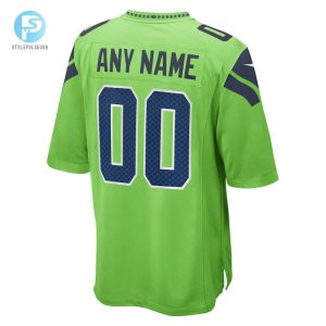 Mens Seattle Seahawks Nike Neon Green Alternate Custom Game Jersey stylepulseusa 1 2