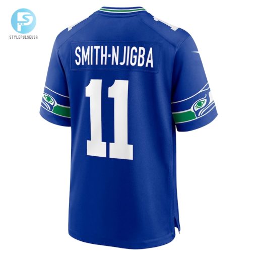 Mens Seattle Seahawks Jaxon Smithnjigba Nike Royal Throwback Player Game Jersey stylepulseusa 1 2