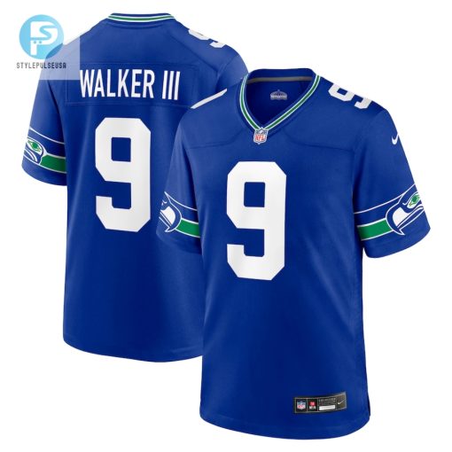 Mens Seattle Seahawks Kenneth Walker Iii Nike Royal Throwback Player Game Jersey stylepulseusa 1