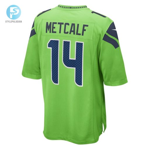 Mens Seattle Seahawks Dk Metcalf Nike Neon Green Game Jersey stylepulseusa 1 2